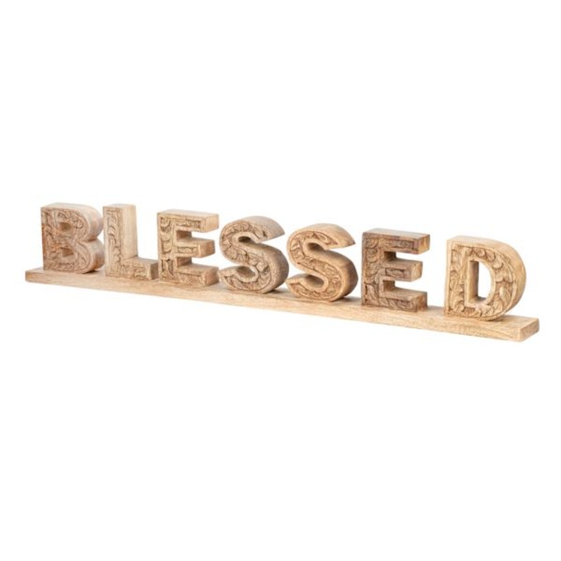 Honeybloom Blessed Wood Sign, 30″