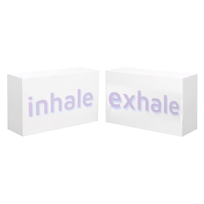 Inhale Exhale Block Sign, 3×5