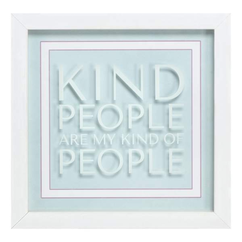 Kind People Framed Canvas Wall Art, 10″