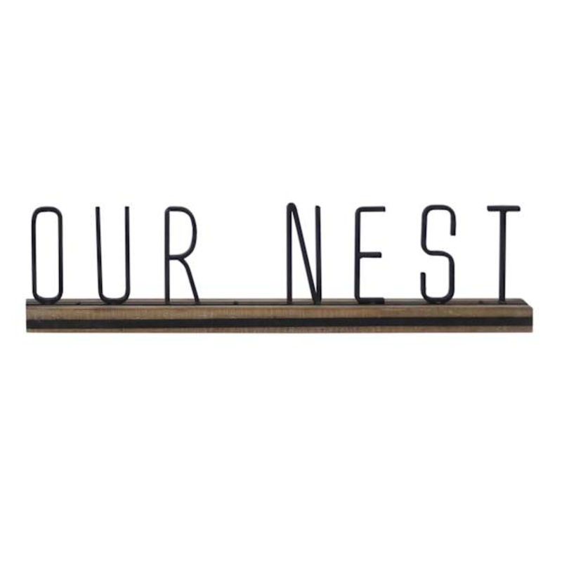 Our Nest Metal Sign, 24×6