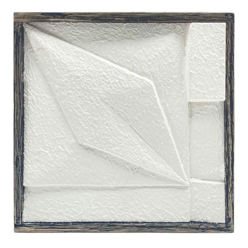 White Origami Design Vase, 8″