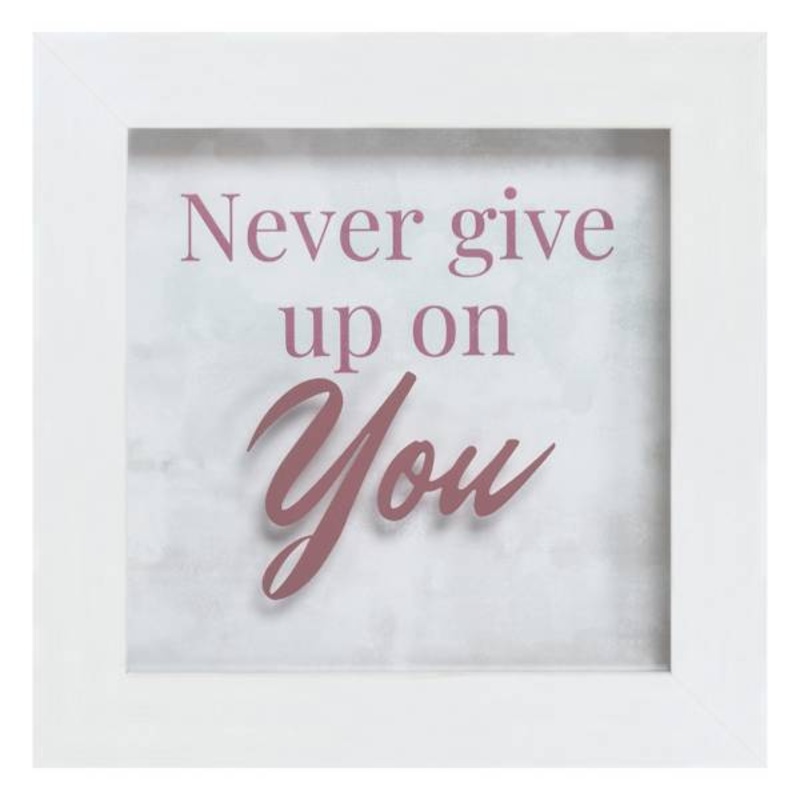 Laila Ali Never Give Up On You Table Sign, 6″