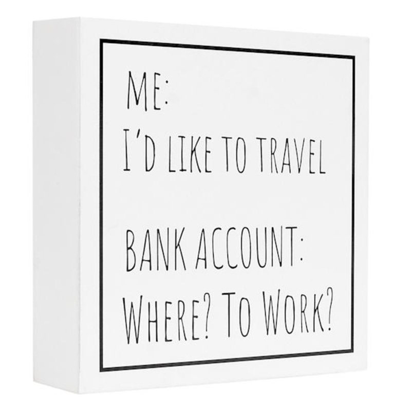 Like To Travel Decorative Block, 8″