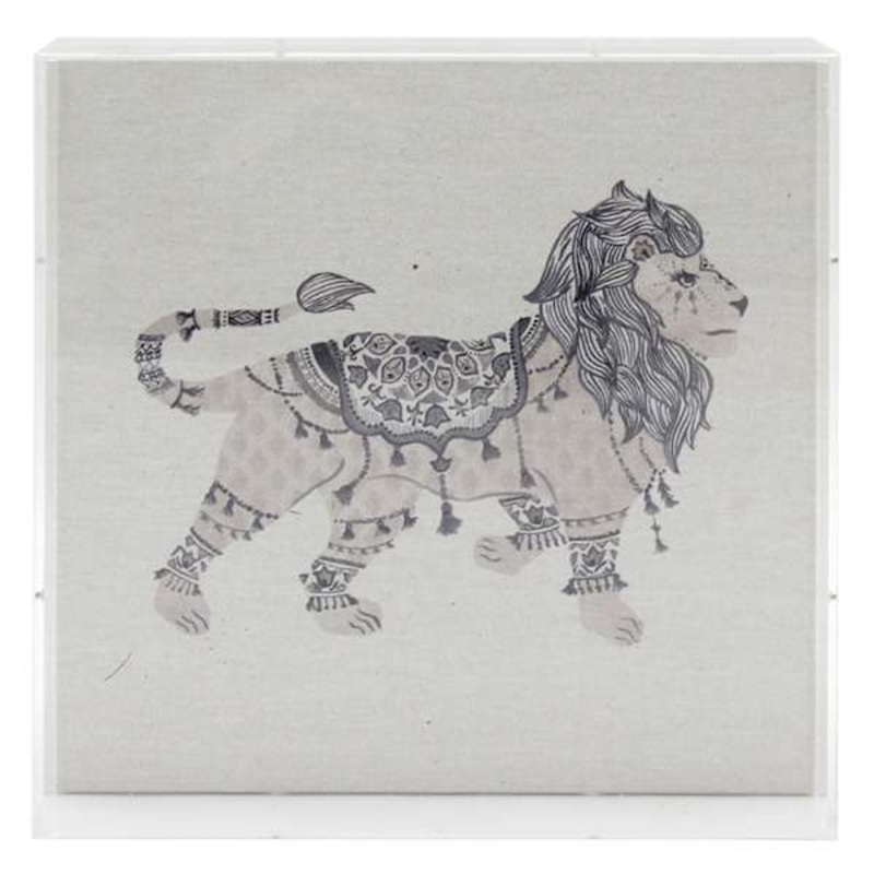 Lion Wooden Table Sign, 9.5″