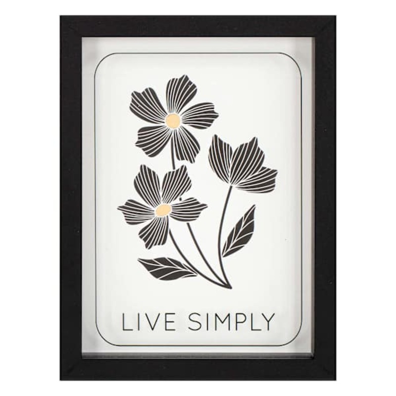 Live Simply Shadowbox Table Sign, 6×8