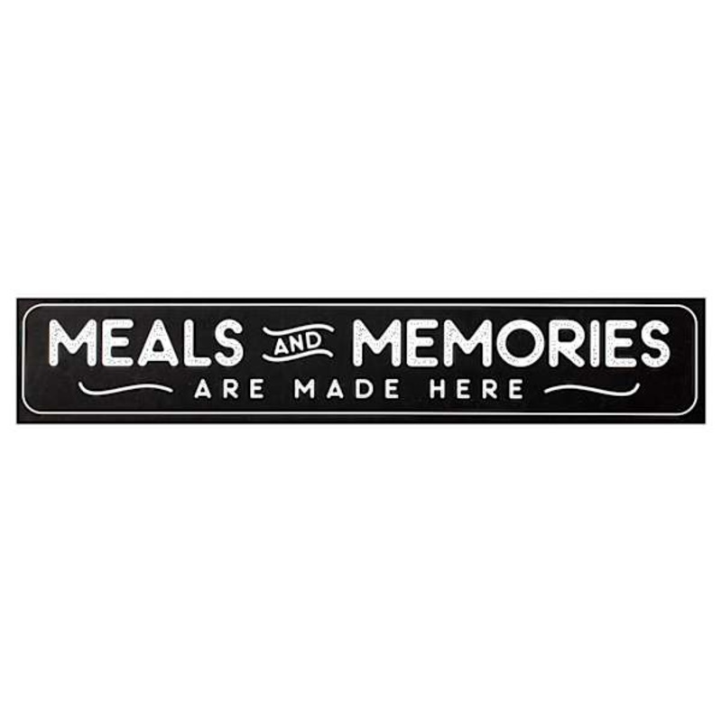 Meals & Memories Block Sign, 16×3