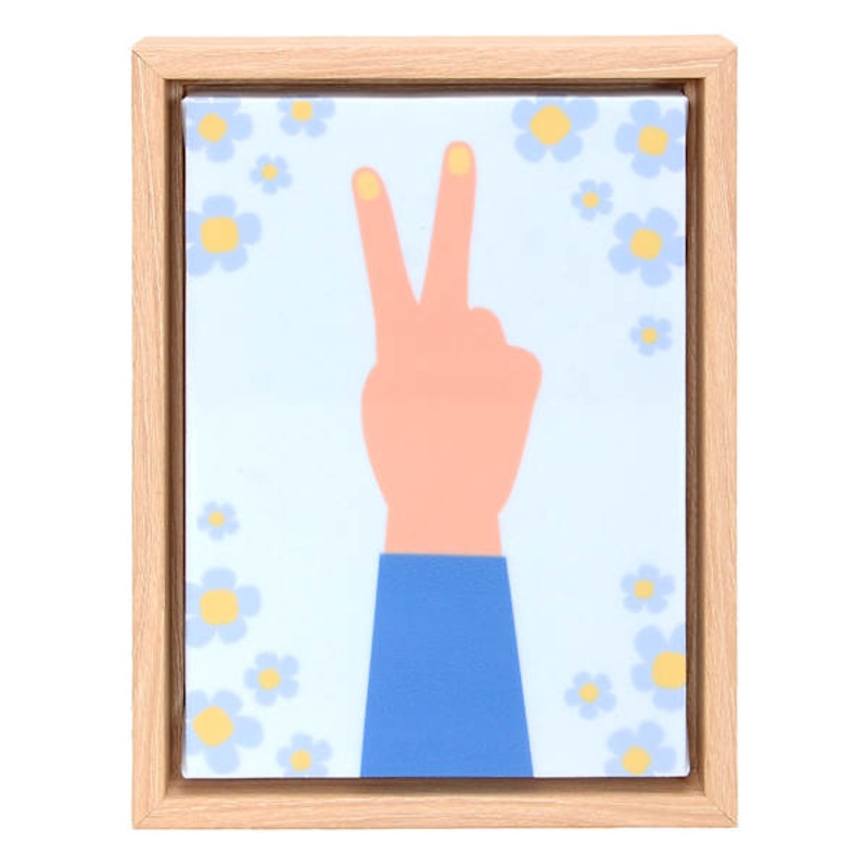 Peace Sign Framed Canvas, 6×8