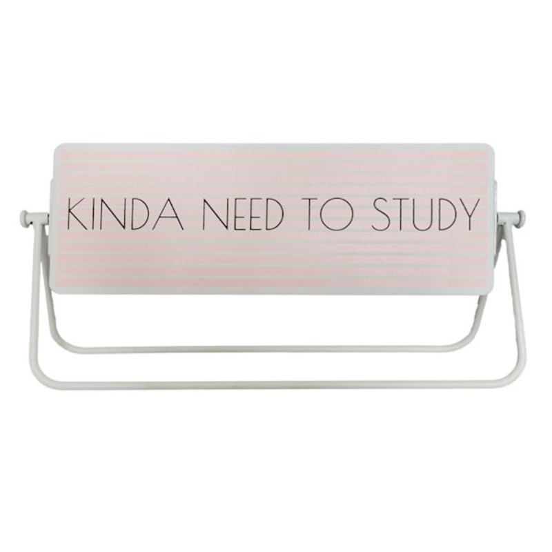 Pink Study Nap Table Sign, 12×6