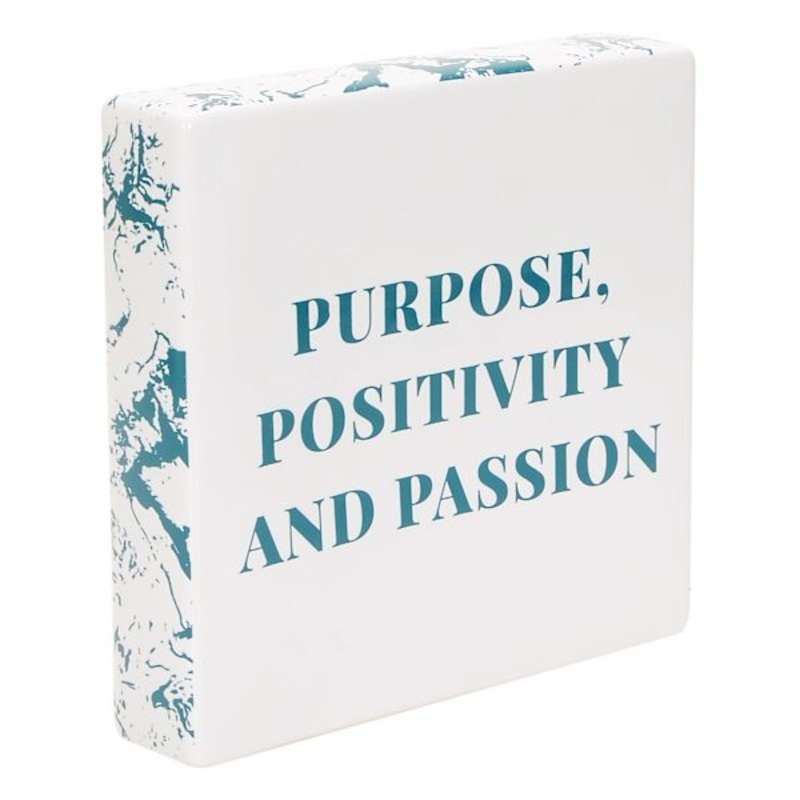 Purpose Ceramic Block Sign, 8″