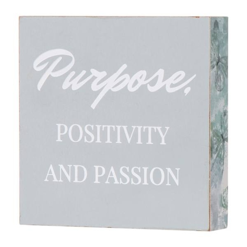 Purpose Grey Block Sign, 6″