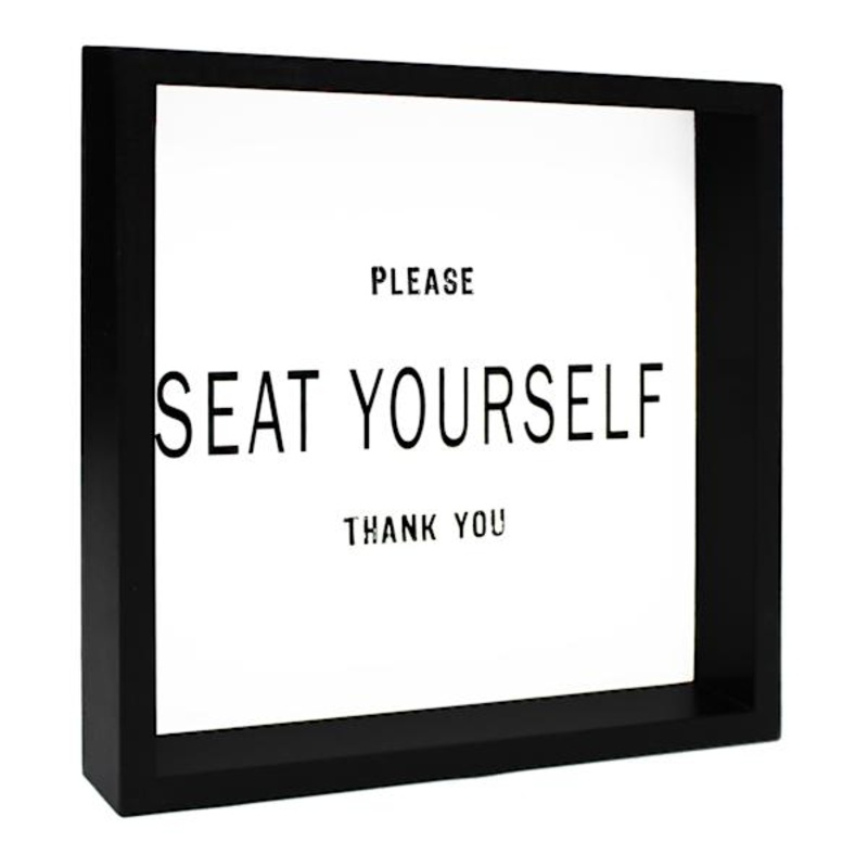 Seat Yourself Decorative Block, 10″
