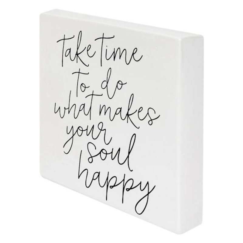 Take Time Ceramic Block, 8″