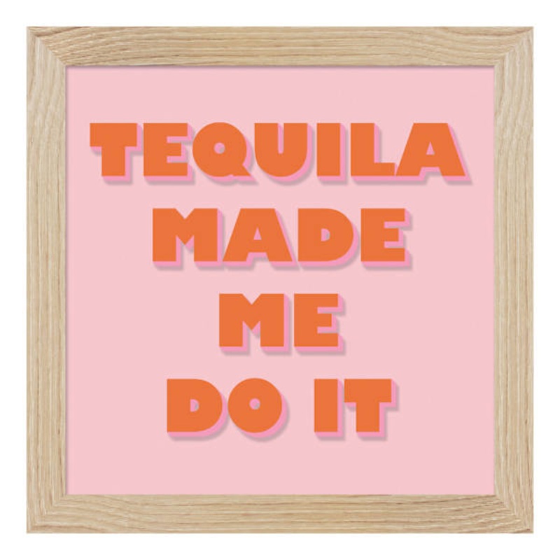 Tequila Framed Art, 6″