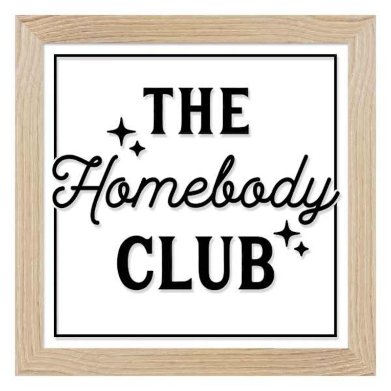 The Homebody Club Framed Table Art, 6″