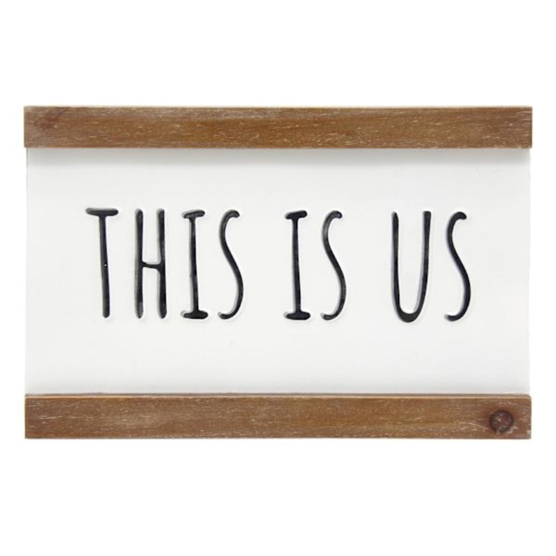 This Is Us Metal Block Sign, 12×8
