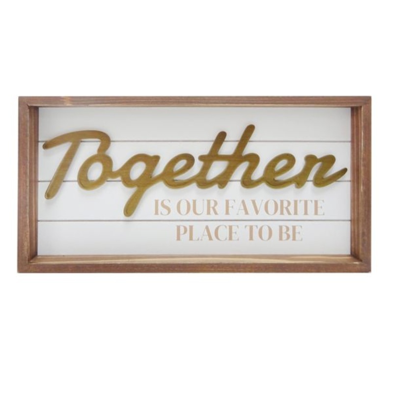 Together Is Our Favorite Wooden Block Sign, 12×6
