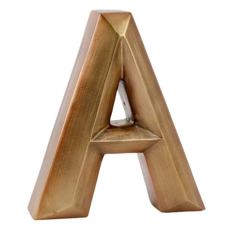 Tracey Boyd 6″ Gold Monogram Decor, A