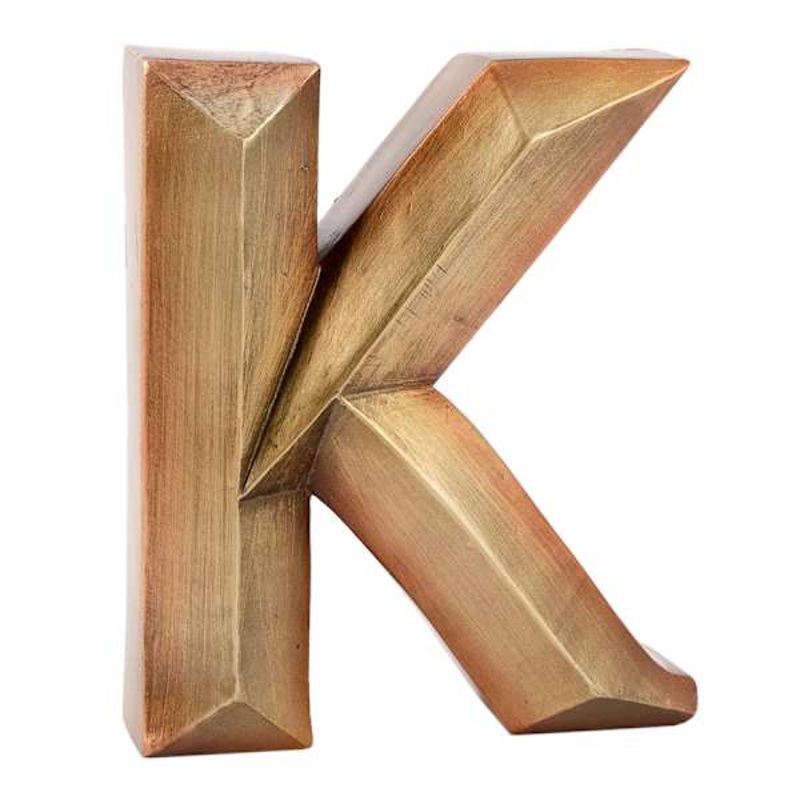 Tracey Boyd 6″ Gold Monogram Decor, K
