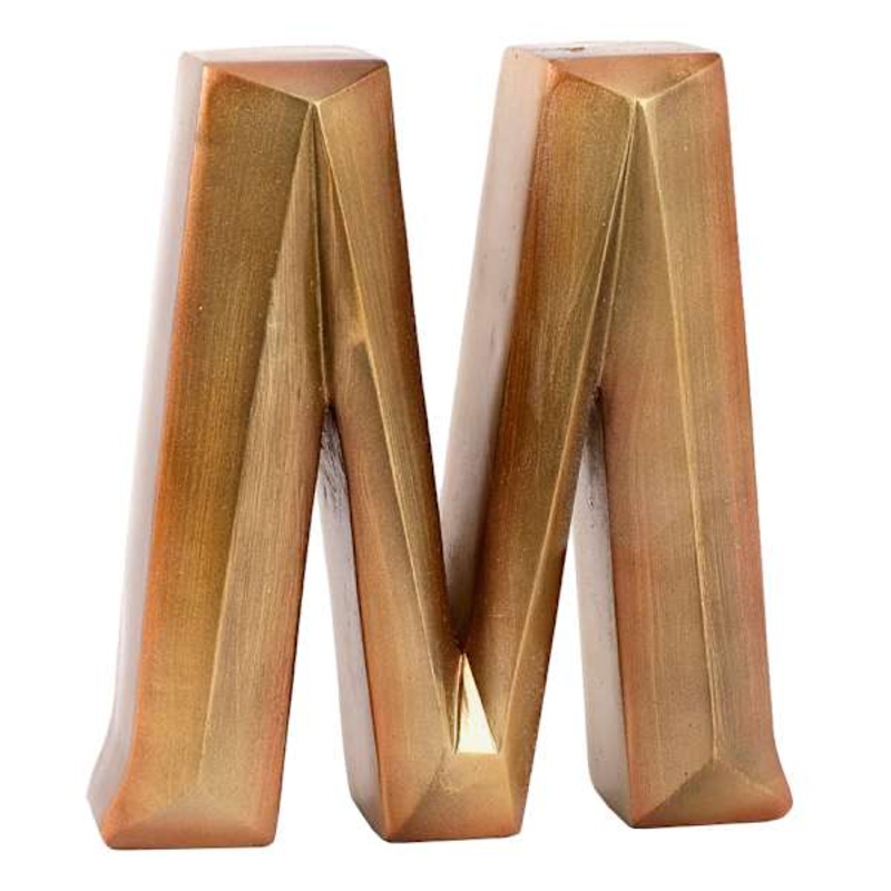 Tracey Boyd 6″ Gold Monogram Decor, M