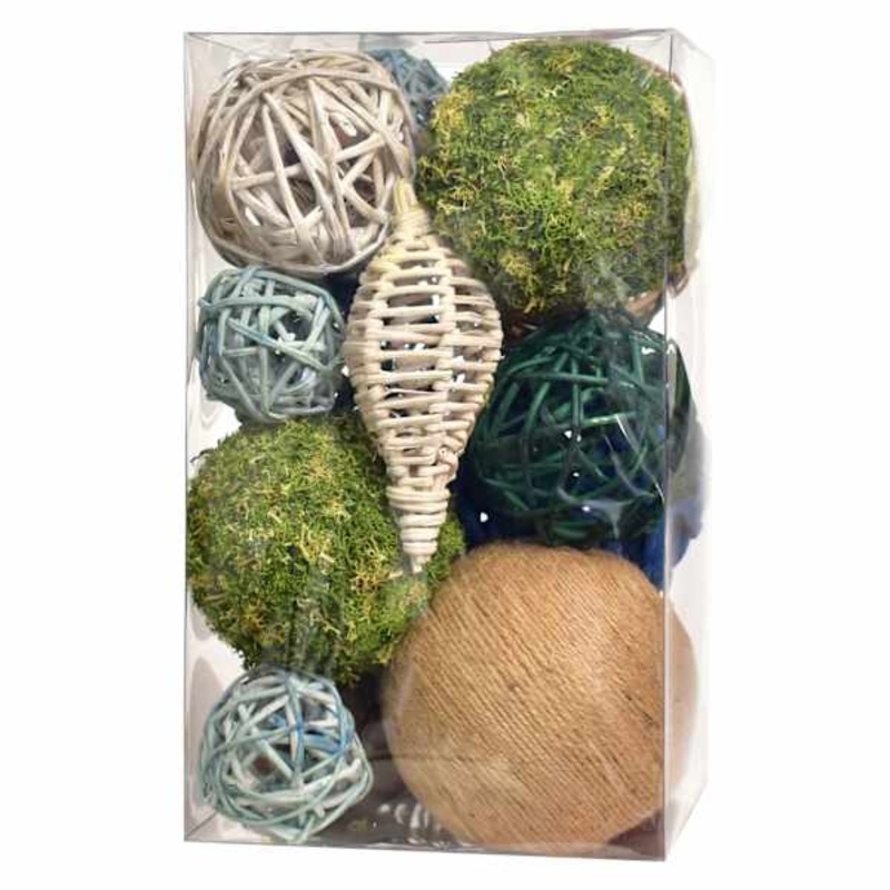 Blue & Green Dried Filler Orbs