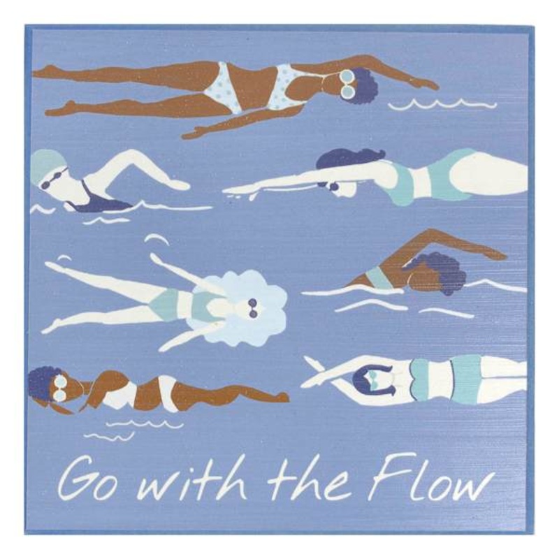 Go With The Flow Sign, 8″