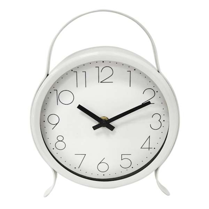 Metal Round Table Clock, 6.5×8.7