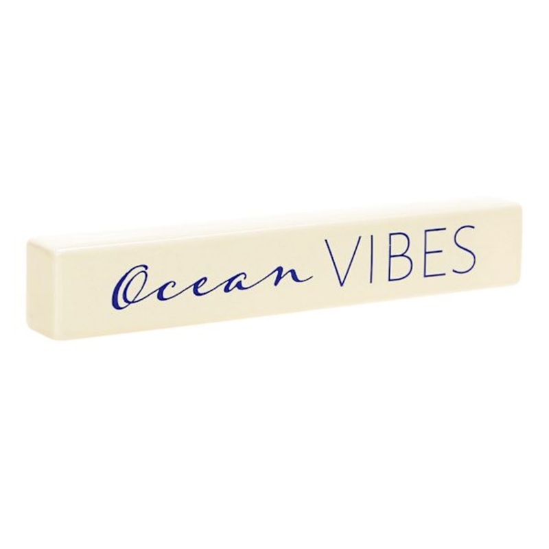 Ocean Vibes Block Sign, 2×12