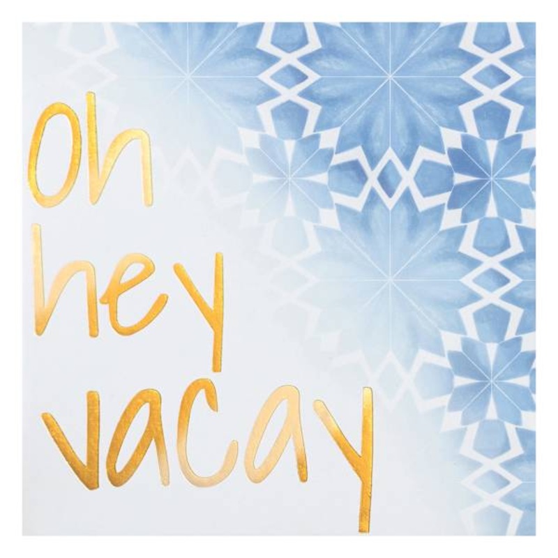 Tracey Boyd Oh Hey Vacay Canvas Wall Art, 6″