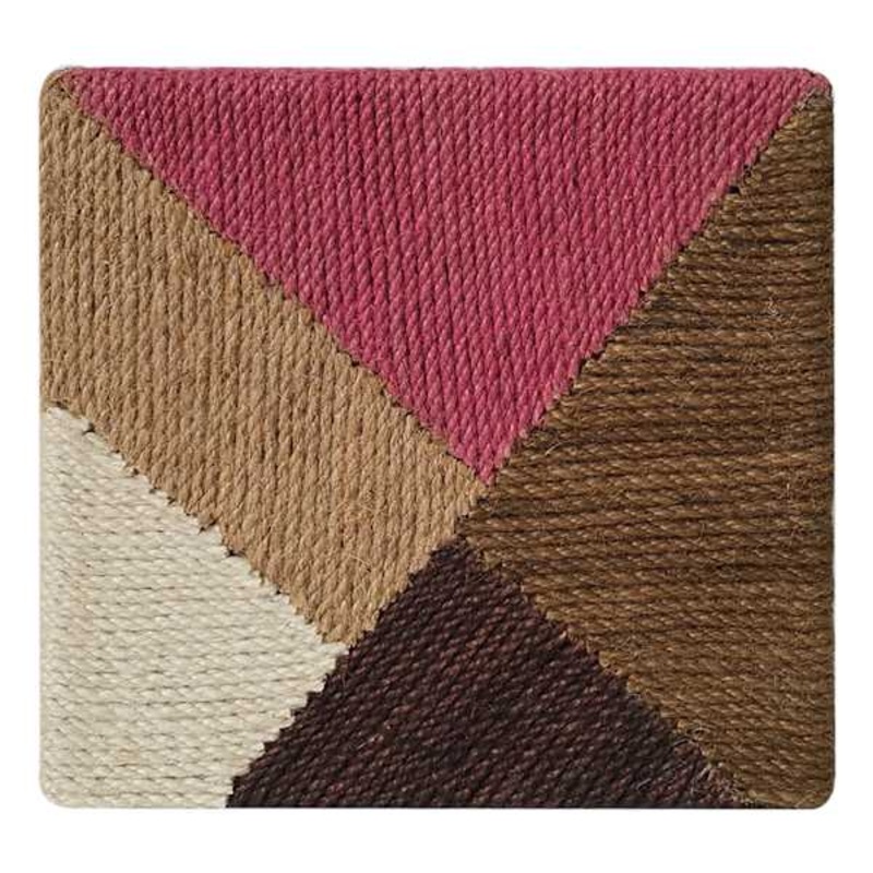 Tracey Boyd Pink Woven Colorblock Art, 8.2″
