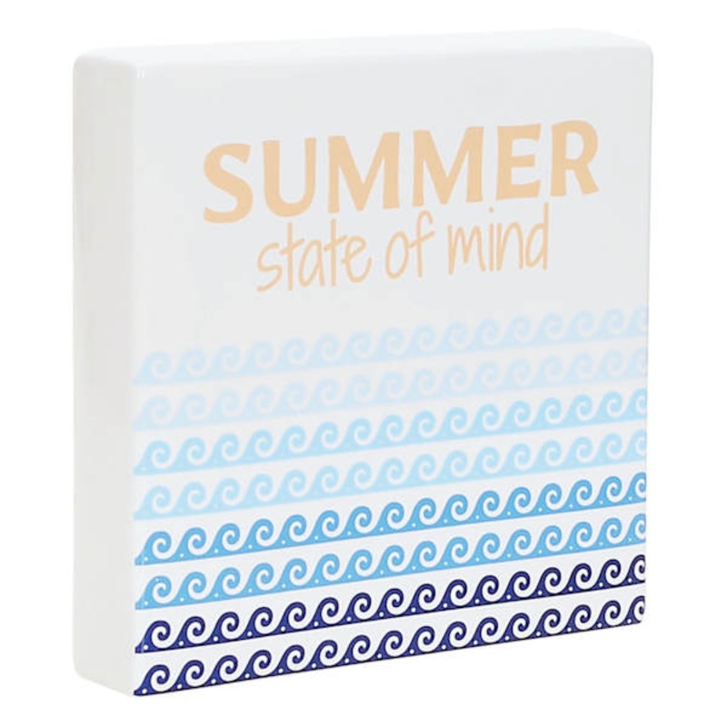 Tracey Boyd Summer State of Mind Block Sign, 8″