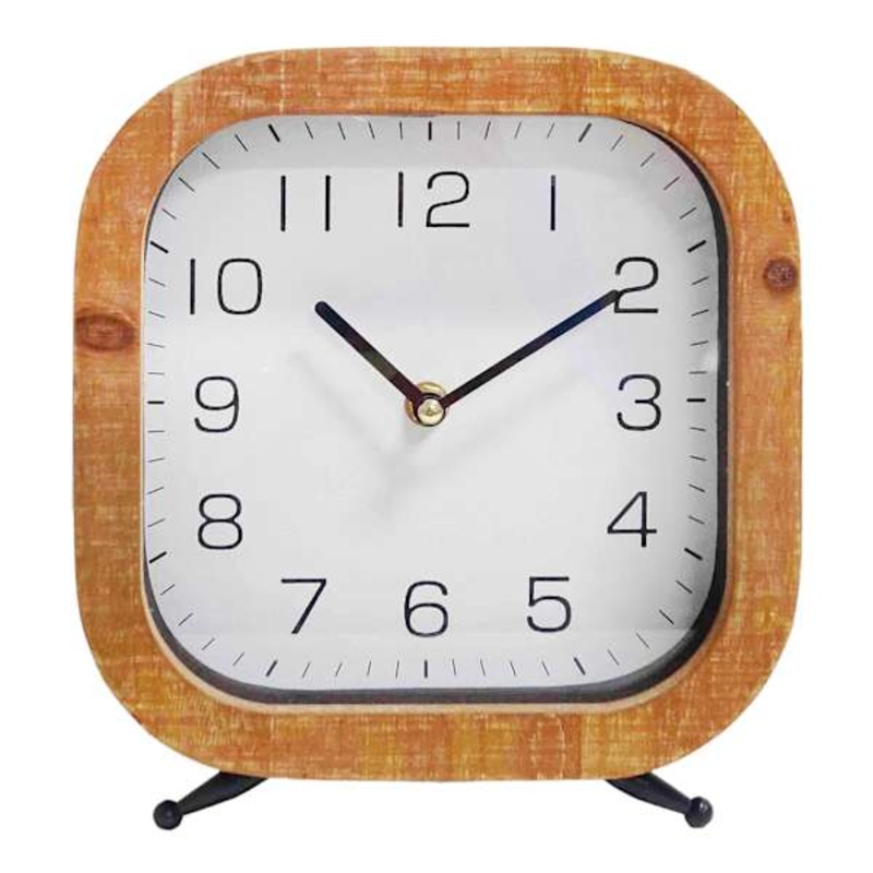 Tracey Boyd Wooden Square Table Clock, 8×9
