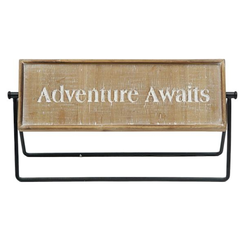 Ty Pennington Adventure Awaits Wood Sign, 11×6