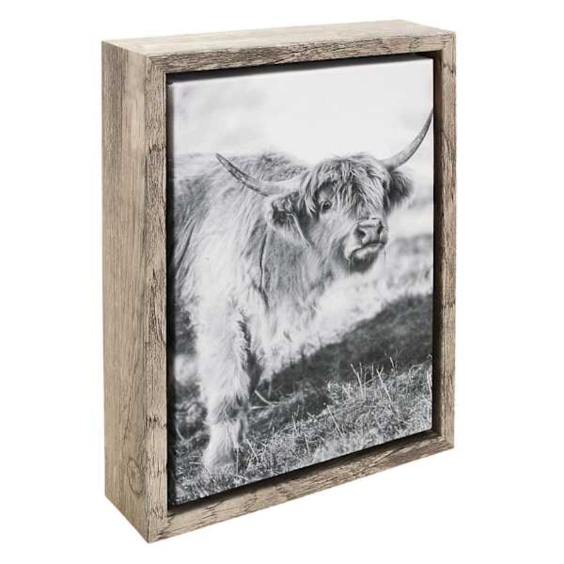 Ty Pennington Cow Print Framed Canvas, 5×7