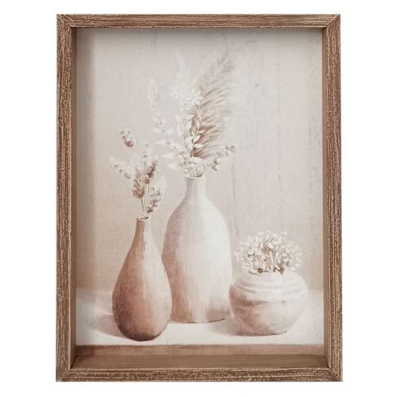 Vases with Florals Wall Decor, 7×9.5