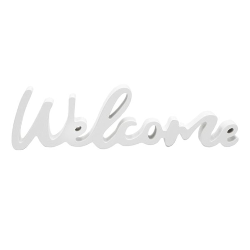 Welcome Cutout Table Sign, 14×4