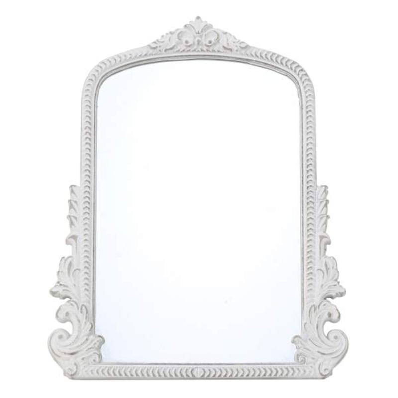 White Tabletop Mirror, 10×12