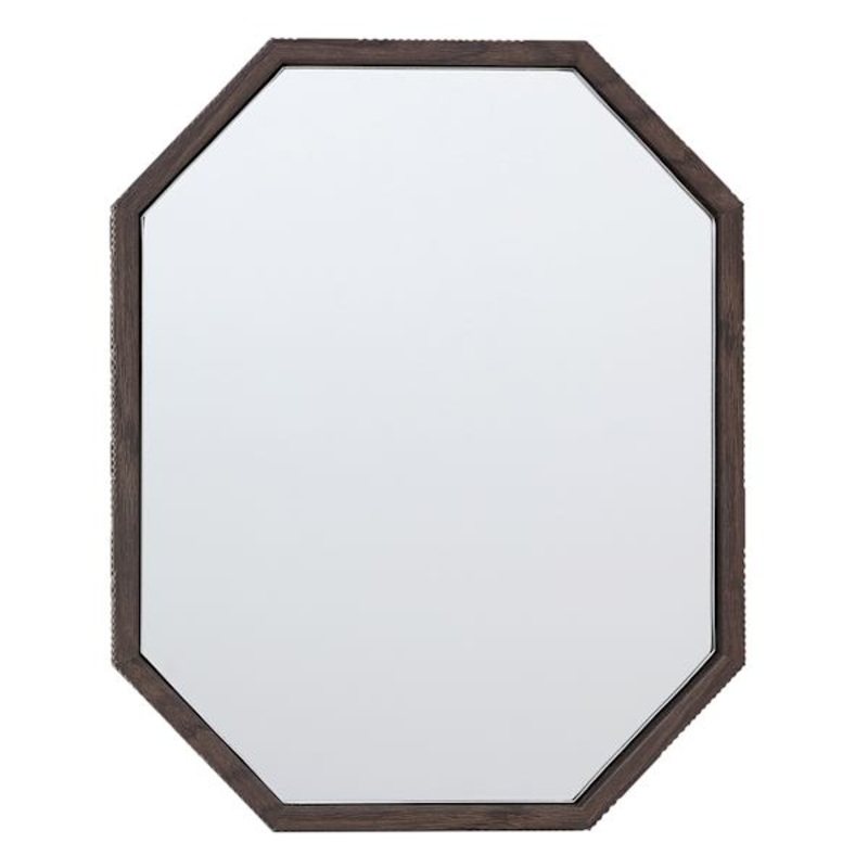 Wood Framed Octagon Mirror, 8×10