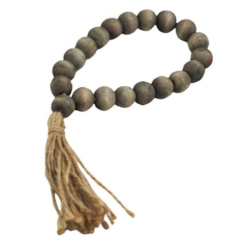 Wooden Bead Tassel, 11.8″
