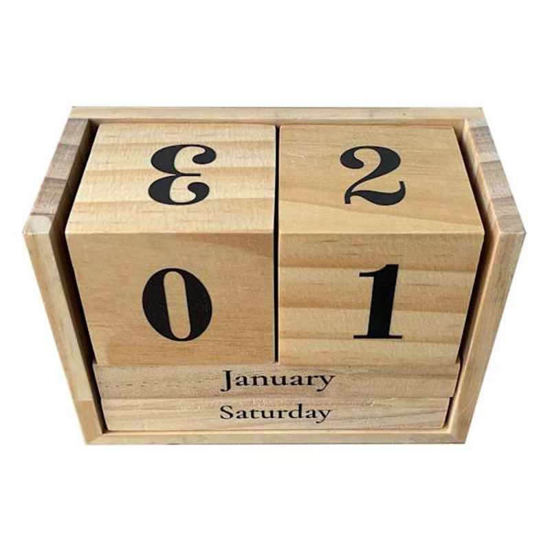 Wooden Block Calendar, 5×3″