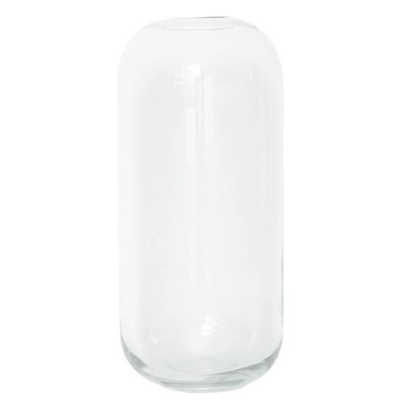 11In Rounded Clear Glass Vase