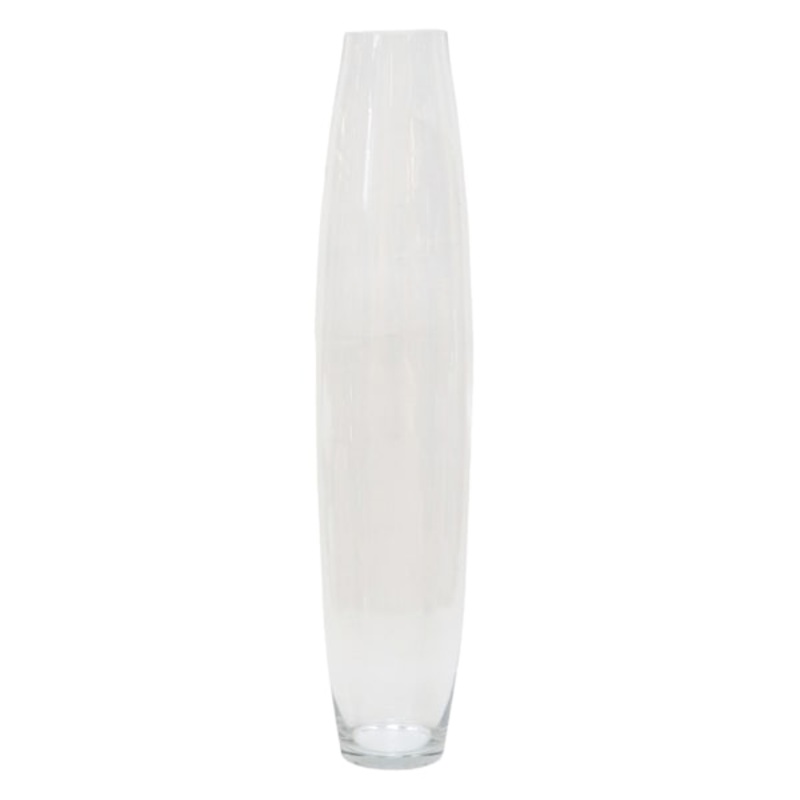 31.5In Clear Glass Oversized Ovular Vase