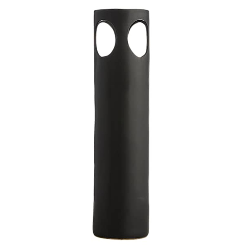 Black Double Handle Ceramic Oversized Vase, 27″