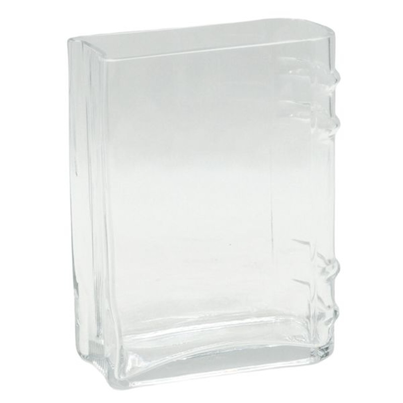 Book Shaped Glass Vase, 6x3x7