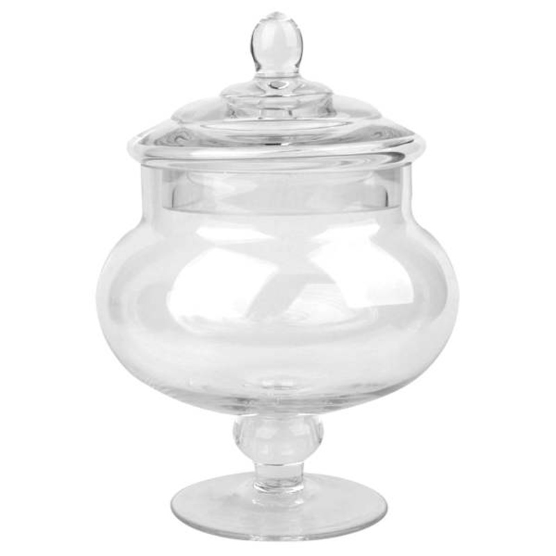 Clear Glass Apothecary Jar, 10″