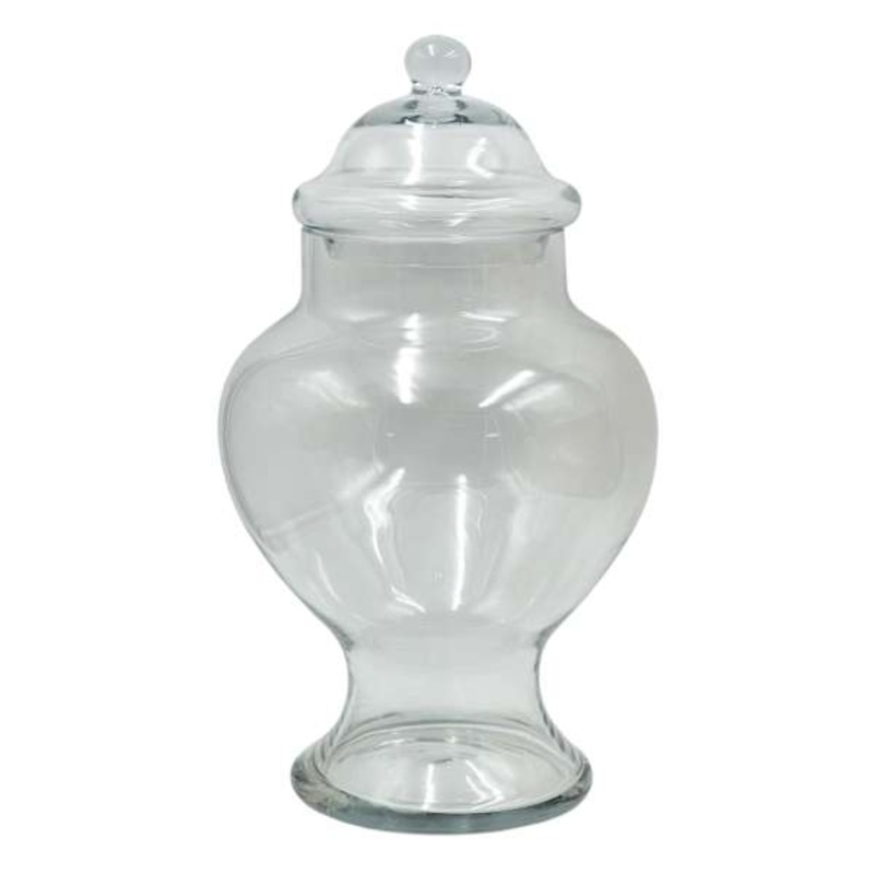 Clear Glass Apothecary Jar, 14″