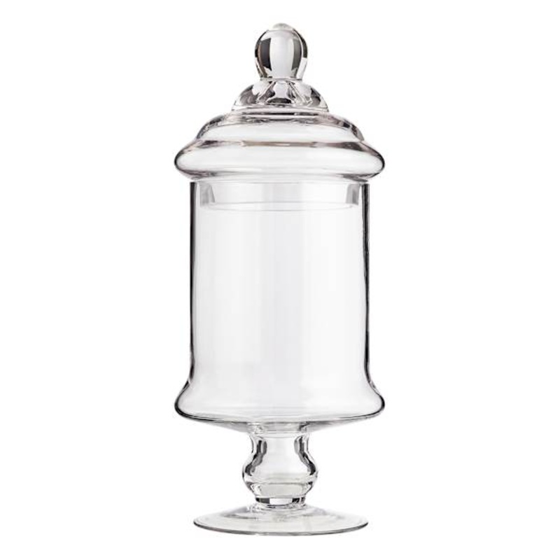 Clear Glass Apothecary Jar, 15″
