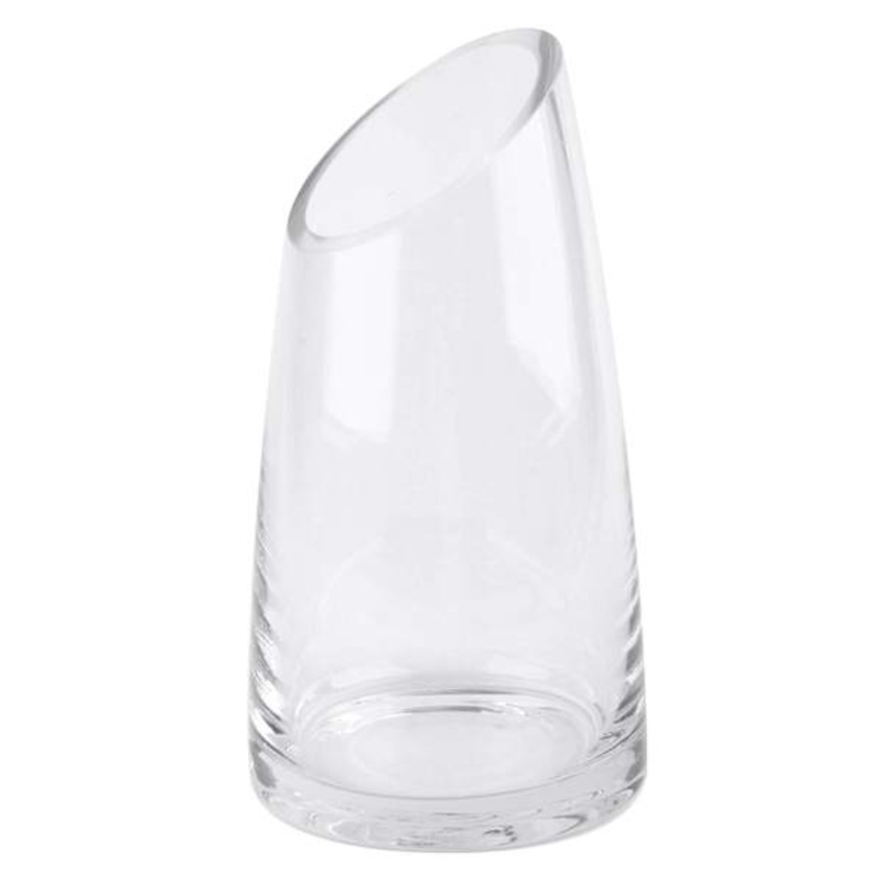 Clear Glass Candle Holder, 7.5″
