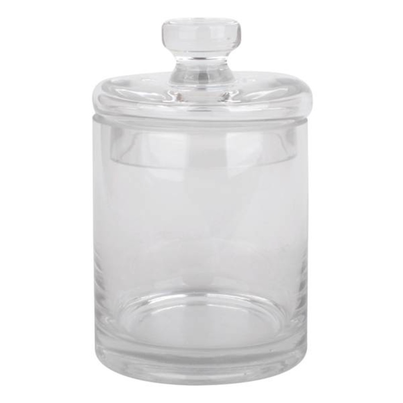 Clear Glass Cannister Vase, 5.5″