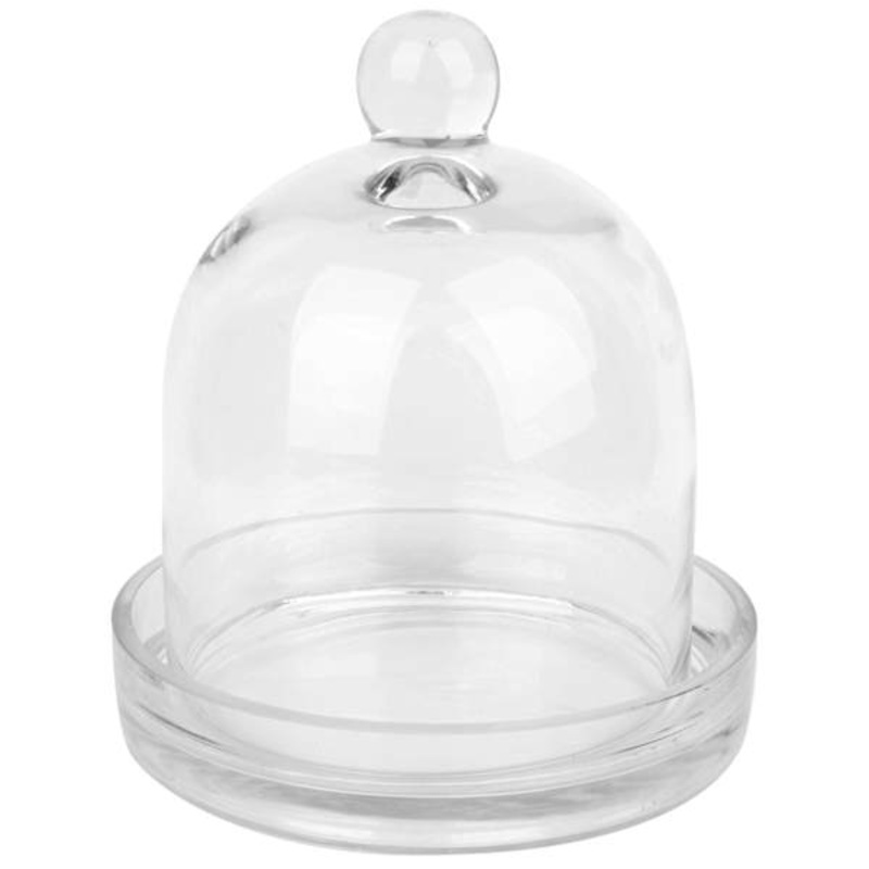 Clear Glass Cloche Tray, 12″