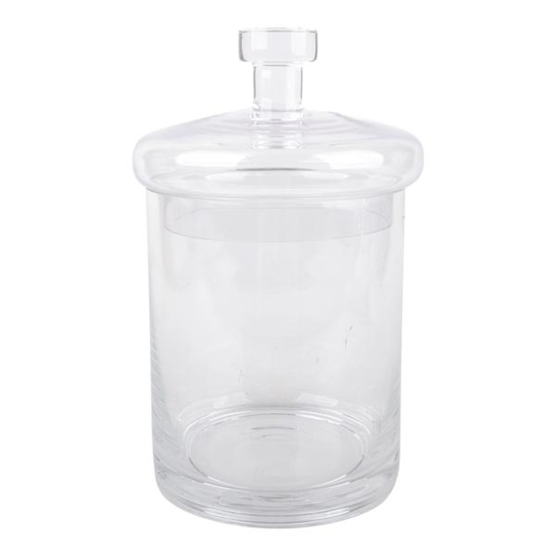Clear Glass Cylinder Jar, 7″